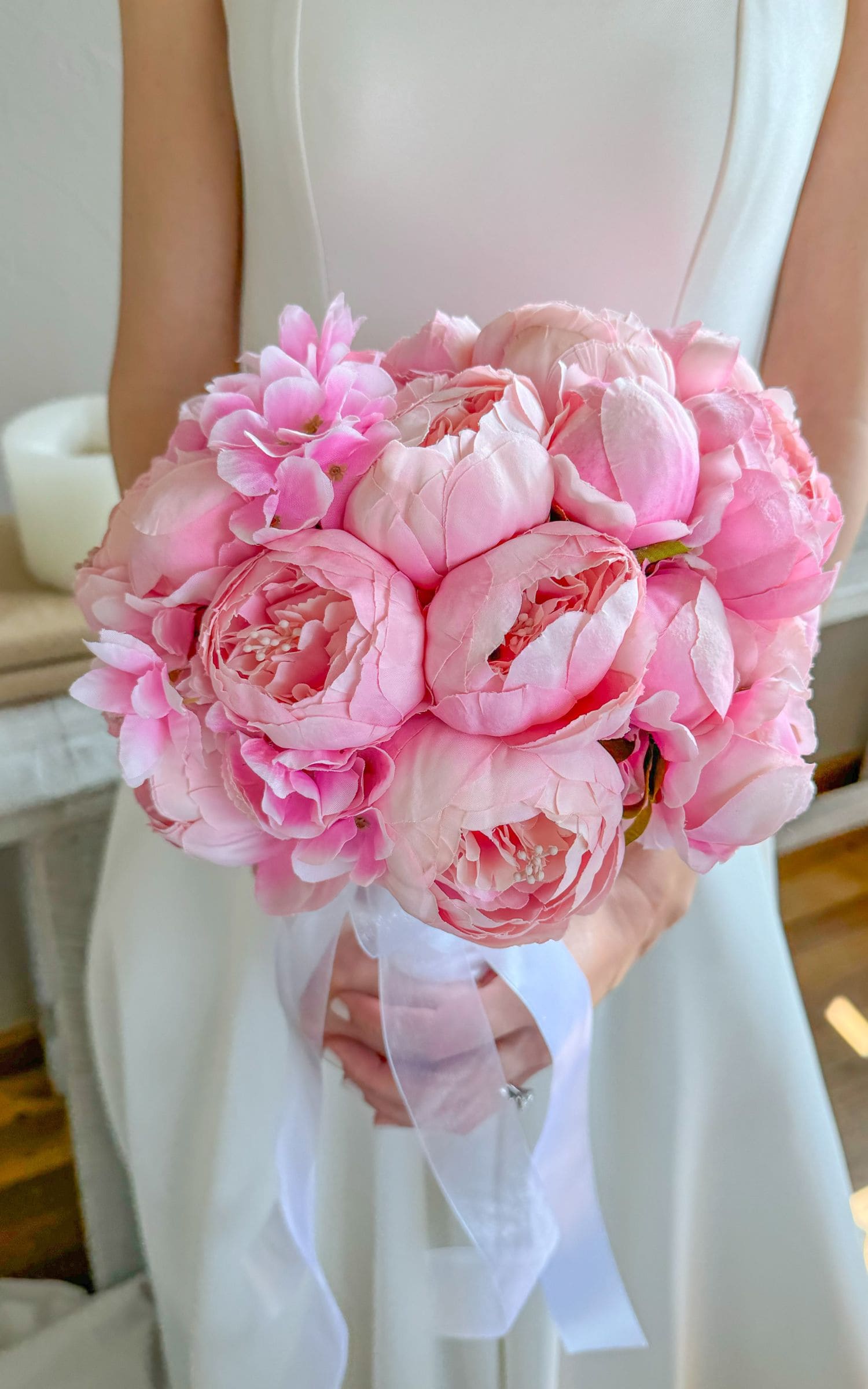 Ramo de Novia Eterno Peonias Rosas