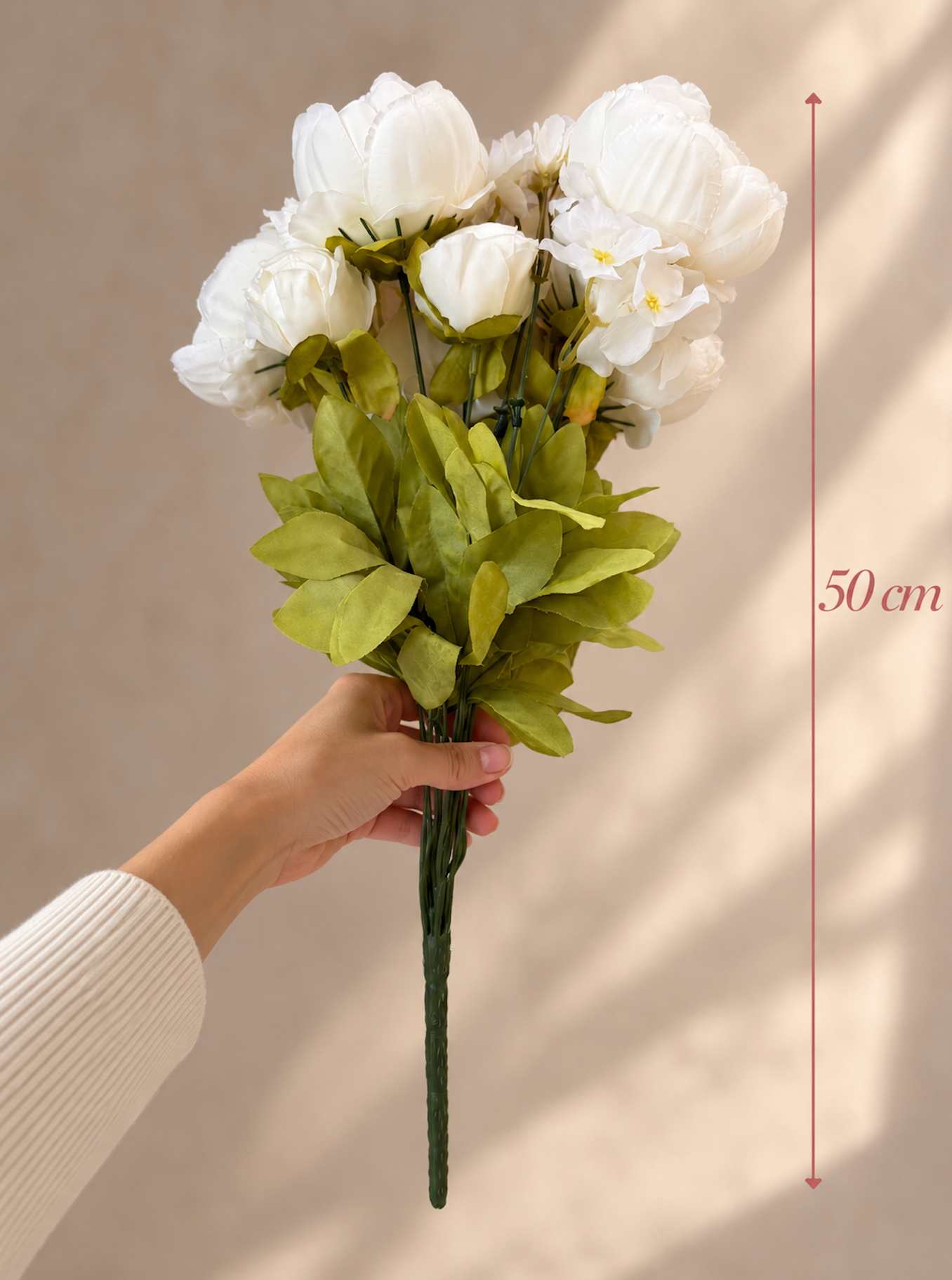 Ramo de 8 Peonias Blancas Blair