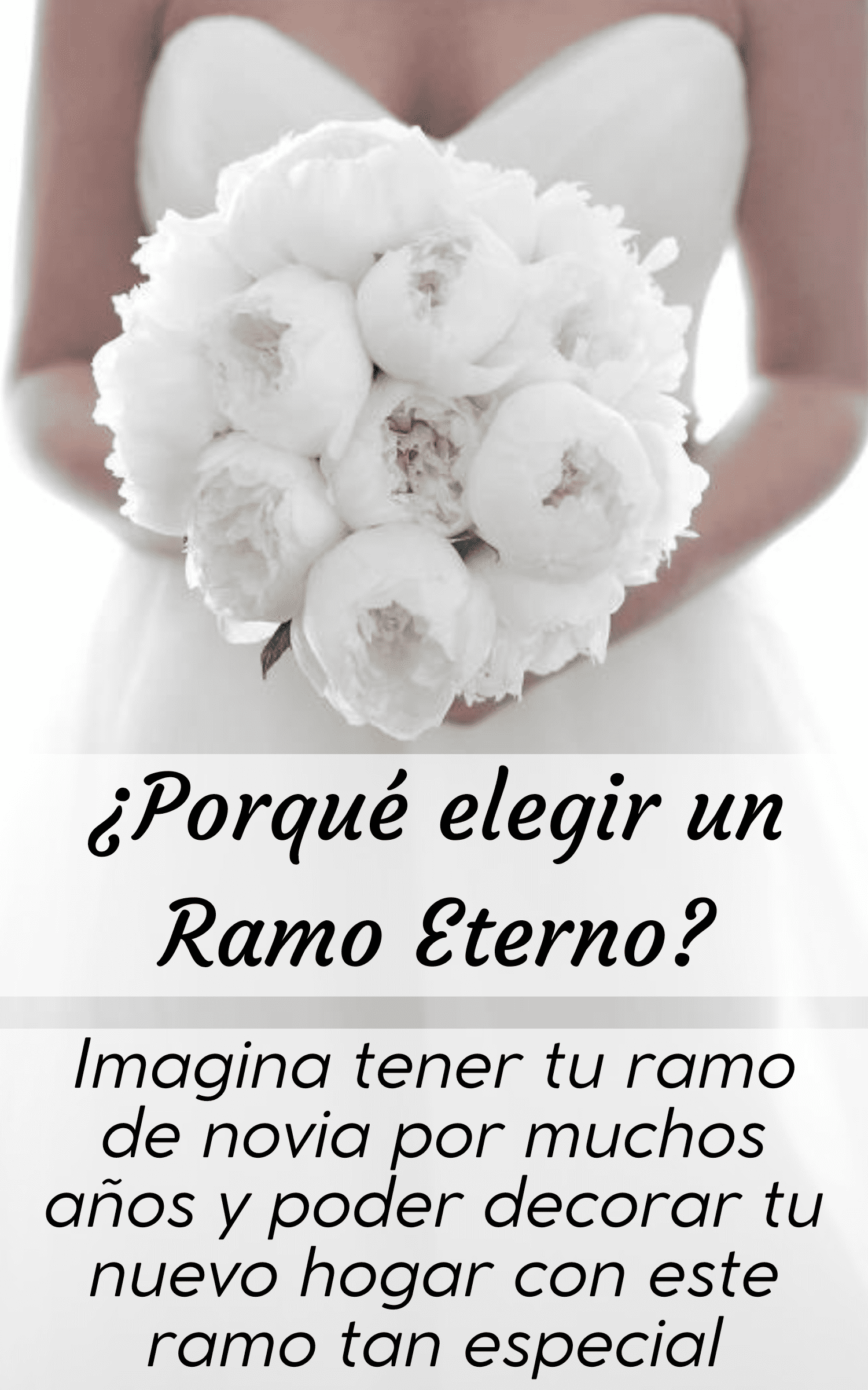 Ramo de Novia Eterno con Peonias Blancas