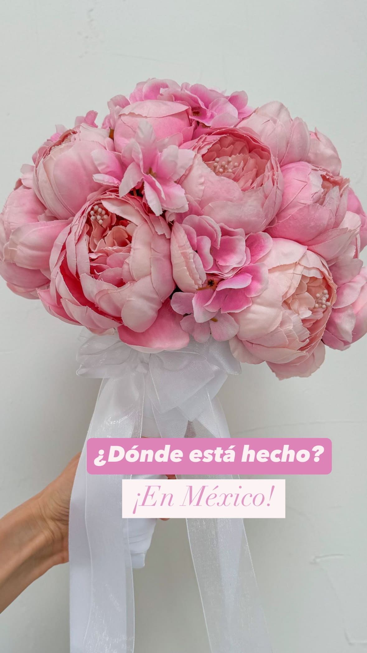 Ramo de Novia Eterno Peonias Rosas